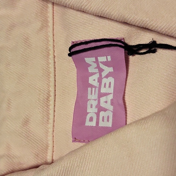 Liberal Youth Ministry Cropped Denim Button Up Shirt in Baby Pink M NWT HTF - Picture 8 of 13